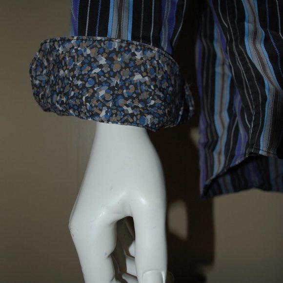Striped Bugatchi Button down Size Large - Picture 3 of 6